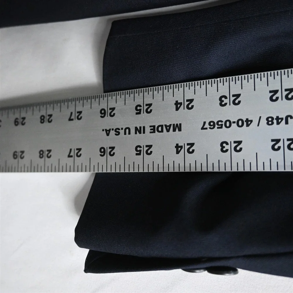 Joseph Abboud 46R Navy Blue USA Made‎ 100% Wool Mens Blazer Jacket Sport Coat